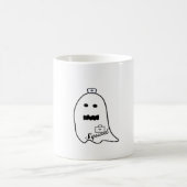 Cute Ghost Nurse Halloween Hand drawn Hospital Sta Kaffeetasse (Mittel)