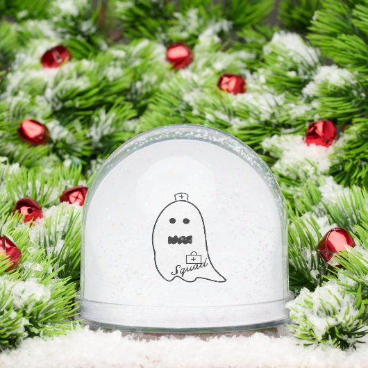 Cute Ghost Nurse Halloween Hand drawn Hospital Sta Schneekugeln (Weihnachten)