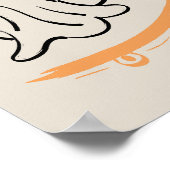 Cute ghost on skateboard poster (Ecke)