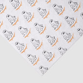 Cute ghost on skateboard seidenpapier (Ausschnitt)