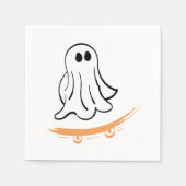 Cute ghost on skateboard serviette (Vorderseite)