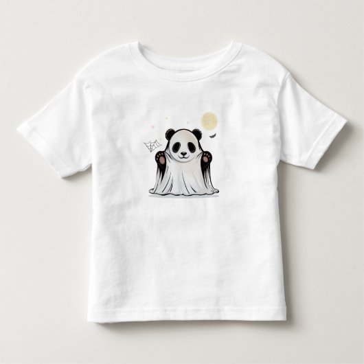 Cute Ghost Panda Under the Moon  Kleinkind T-shirt (Vorderseite)