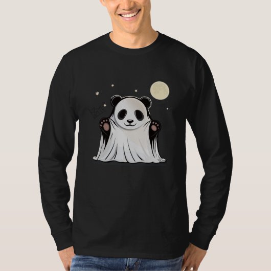 Cute Ghost Panda Under the Moon T-Shirt (Vorderseite)