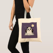 Cute Ghost Panda Under the Moon  Tragetasche (Vorderseite (Produkt))