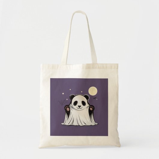 Cute Ghost Panda Under the Moon  Tragetasche (Vorne)