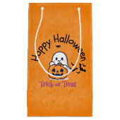 Cute Ghost & Pumpkin Trick or Treat Kleine Geschenktüte (Vorderseite)