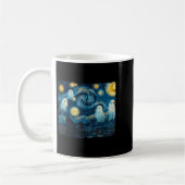 Cute Ghost Starry Night Halloween Soky Retro Van G Kaffeetasse (Links)