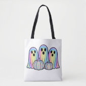 Cute Ghost Trio Halloween T-Shirt Adorable Kawaii Tasche (Vorderseite)