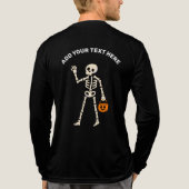 Cute Ghost Trio Happy Halloween Long Sleeve Tri-Blend Shirt (Rückseite)