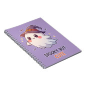Cute Ghost Witch Halloween Spooky Cute Notizblock (Rechte Seite)