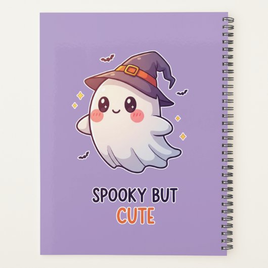 Cute Ghost Witch Halloween Spooky Cute Planer (Rückseite)