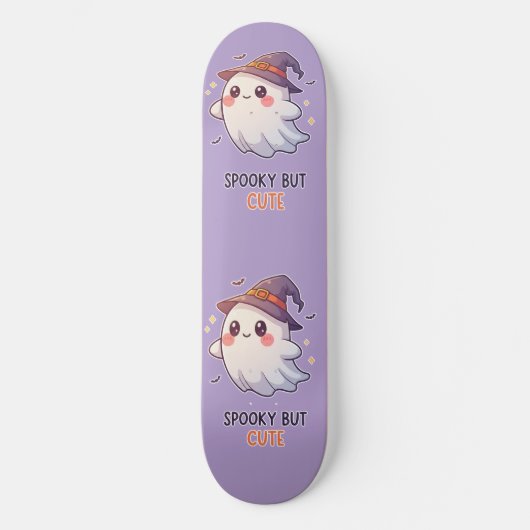 Cute Ghost Witch Halloween Spooky Cute Skateboard (Vorderseite)