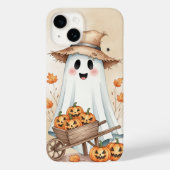 Cute Ghost with Pumpkins Phone Case - Adorable Hal (Rückseite)