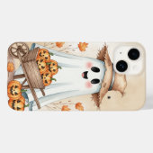 Cute Ghost with Pumpkins Phone Case - Adorable Hal (Rückseite (Horizontal))