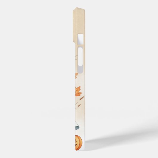 Cute Ghost with Pumpkins Phone Case - Adorable Hal (Rückseite / Links)