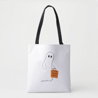 Cute Ghost with Treat Bag Personalized Bag Tasche