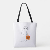 Cute Ghost with Treat Bag Personalized Bag Tasche (Rückseite)