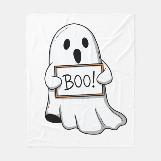 Cute Ghostly BOO Fun Fleecedecke (Vorderseite)