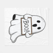 Cute Ghostly BOO Fun Fleecedecke (Vorderseite (Horizontal))
