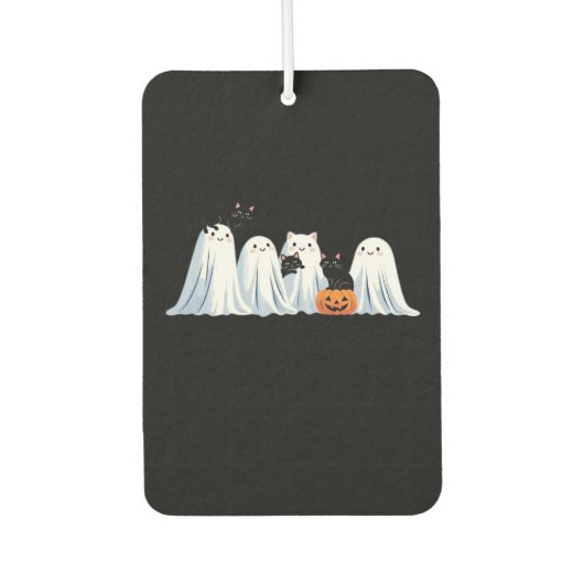 Cute Ghosts and Black Cats Halloween � Spooky Seas Autolufterfrischer (Vorderseite)
