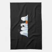 Cute Ghosts and Black Cats Halloween � Spooky Seas Geschirrtuch (Vertikal)