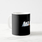 Cute Ghosts and Black Cats Halloween � Spooky Seas Kaffeetasse (Vorderseite Links)