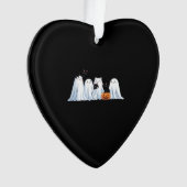 Cute Ghosts and Black Cats Halloween � Spooky Seas Ornament (Vorderseite)