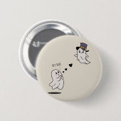 Cute ghosts couple talking button (Vorne & Hinten)