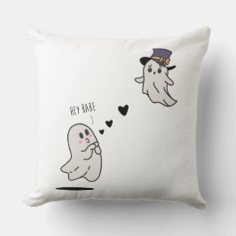 Cute ghosts couple talking kissen