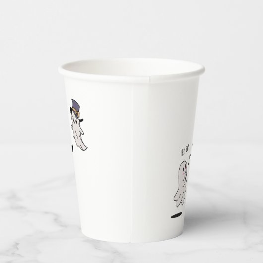 Cute ghosts couple talking pappbecher (Rechts)