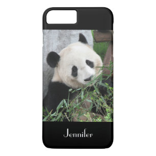 Cute Giant Panda, Black Background, Custom Name Case-Mate iPhone Hülle
