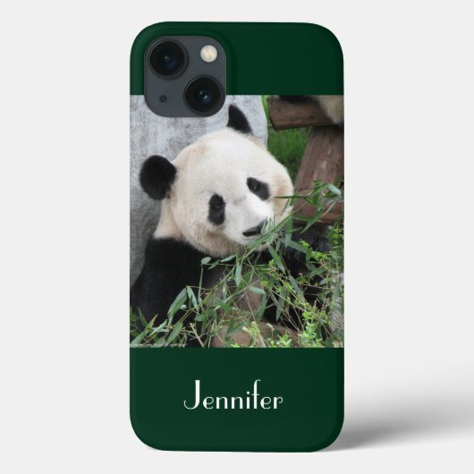 Cute Giant Panda Green Background, Case-Mate iPhone Hülle (Rückseite)