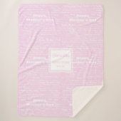 Cute Gift for Mom Hand Drawn Typography Blanket Sherpadecke (Vorderseite)