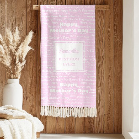 Cute Gift for Mom Hand Drawn Typography Blanket Sherpadecke