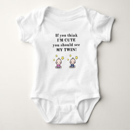 Cute gift for twins, bodysuit for twin girl & boy, baby strampler