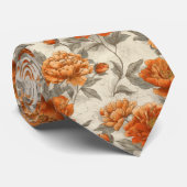 Cute Gifts For Father Peonies Flower Krawatte (Gerollt)