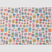 Cute Gifts in Bags and Boxes with Ribbons Pattern Seidenpapier (Vorderseite)