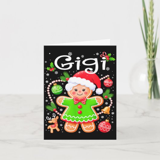 Cute Gigi Gingerbread Family Matching Christmas Co Karte (Vorderseite)