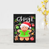 Cute Gigi Gingerbread Family Matching Christmas Co Karte (Gelbe Blume)