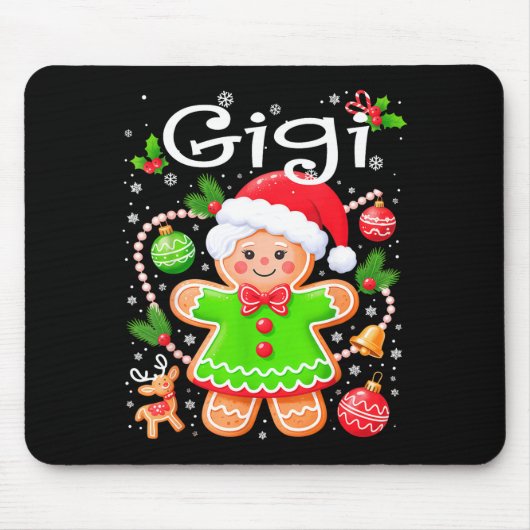 Cute Gigi Gingerbread Family Matching Christmas Co Mousepad (Vorne)