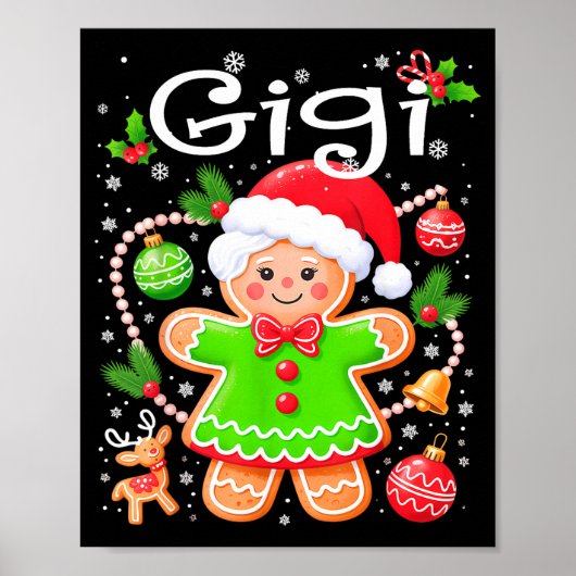 Cute Gigi Gingerbread Family Matching Christmas Co Poster (Vorne)