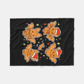 Cute Gingerbread Bats Soky Christmas Cookie Graphi Fleecedecke (Vorderseite (Horizontal))