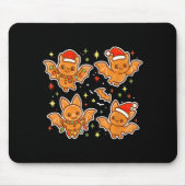 Cute Gingerbread Bats Soky Christmas Cookie Graphi Mousepad (Vorne)