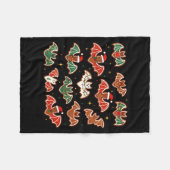 Cute Gingerbread Bats Soky Christmas Cookie Merry Fleecedecke (Vorderseite (Horizontal))