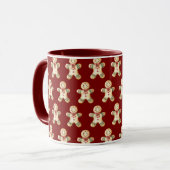 Cute Gingerbread Boy Coffee Drinking Tasse (Vorderseite Links)