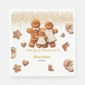 Cute Gingerbread boy Cookie Decorating Party Serviette (Vorderseite)