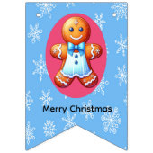 Cute Gingerbread Bunting Flags Wimpelkette (Zweite Fahne)