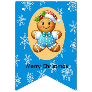 Cute Gingerbread Bunting Flags Wimpelkette