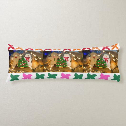 Cute Gingerbread Christmas Body Pillow Seitenschläferkissen (Vorderseite)