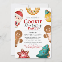 Cute Gingerbread Christmas Cookie Decorating Party